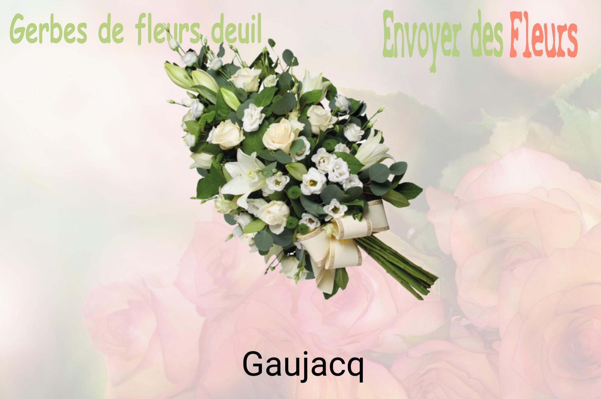 Gerbe de fleurs de deuil livrée à Gaujacq